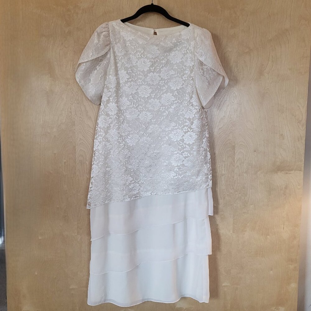 Vintage Lizzy & Johnny by Lucero Lace Dress Off-white Size 12